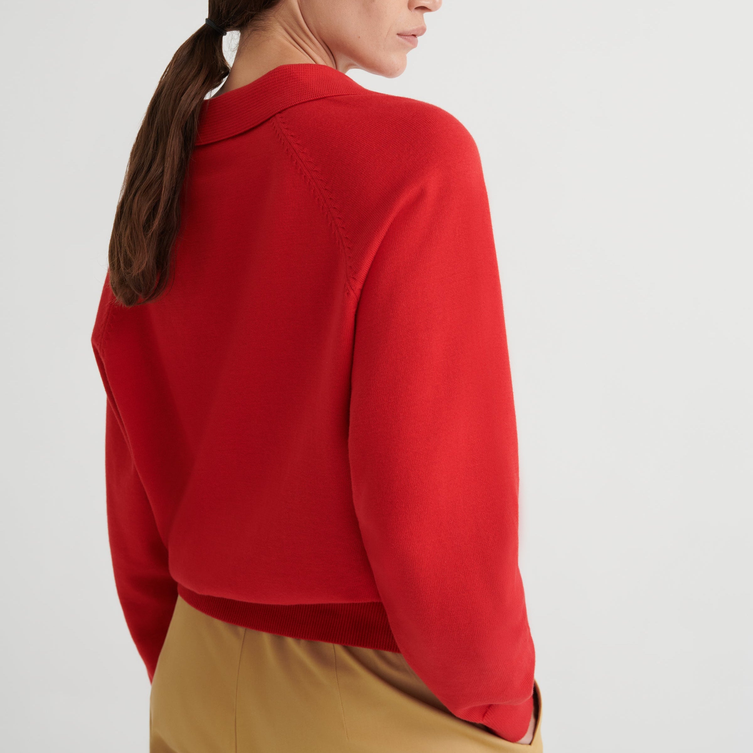 Keyhole Jumper - Poppy Red