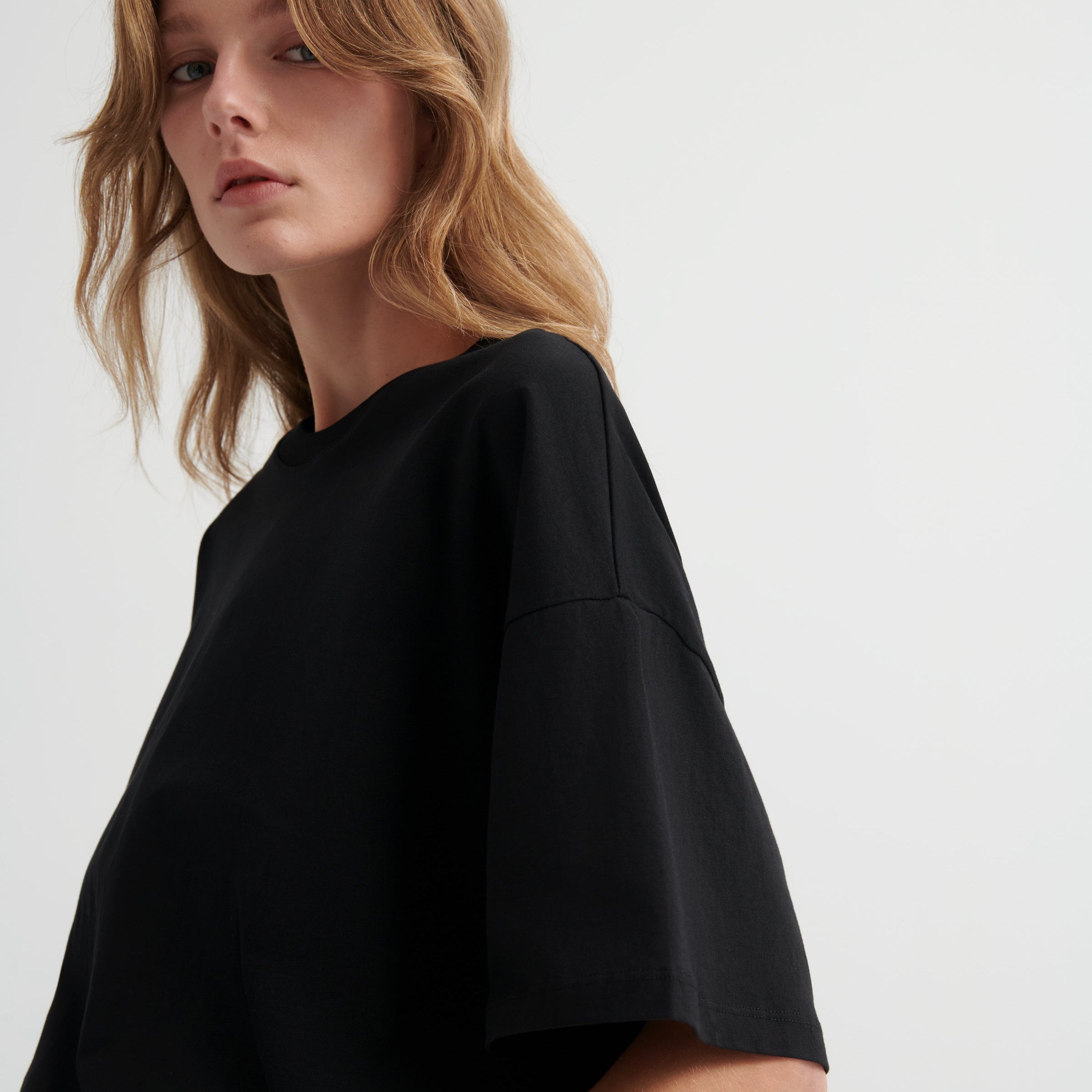 Oversized Boxy Tee - Black