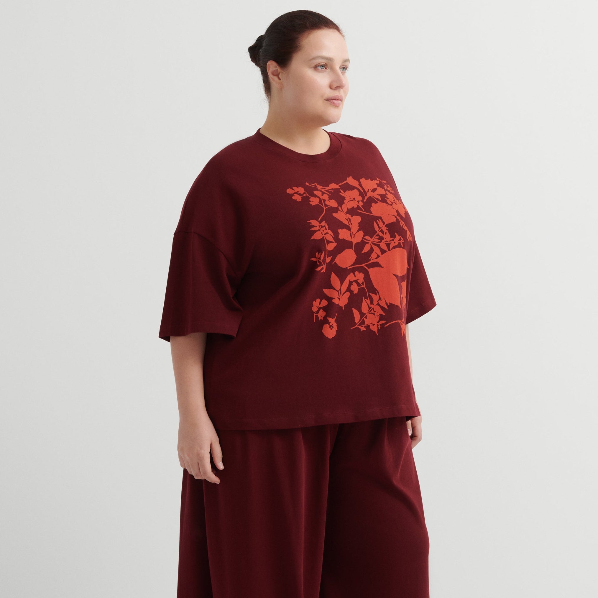 Stencil Tee - Maroon