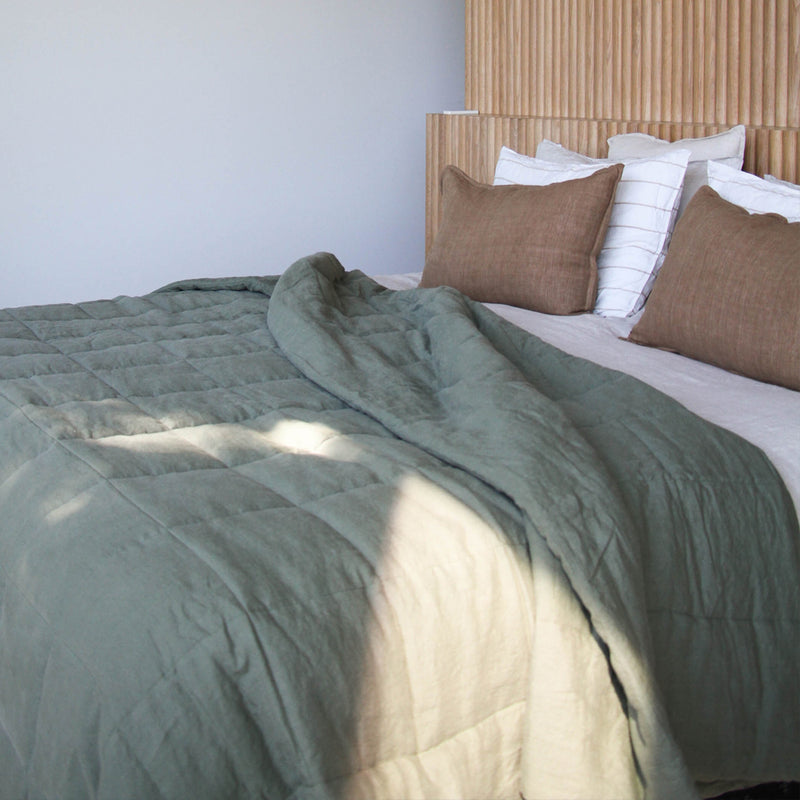 A&C Linen Quilt - Rosemary