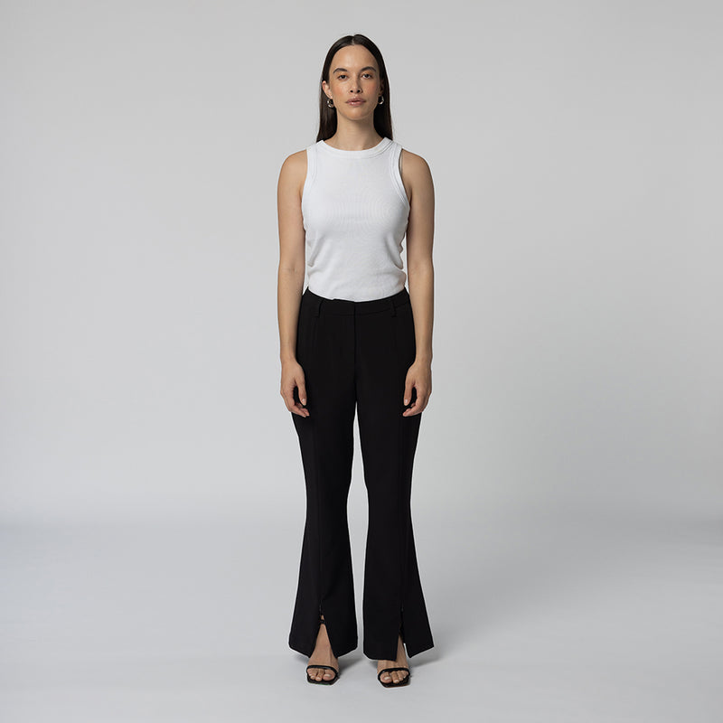 Abbe Zip Cuff Pant - Black