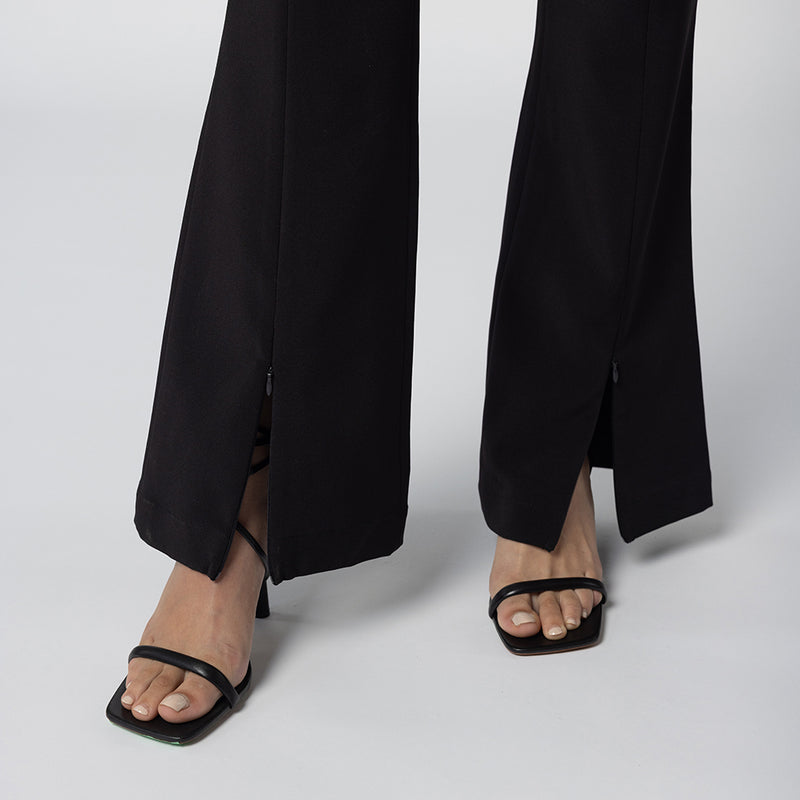 Abbe Zip Cuff Pant - Black