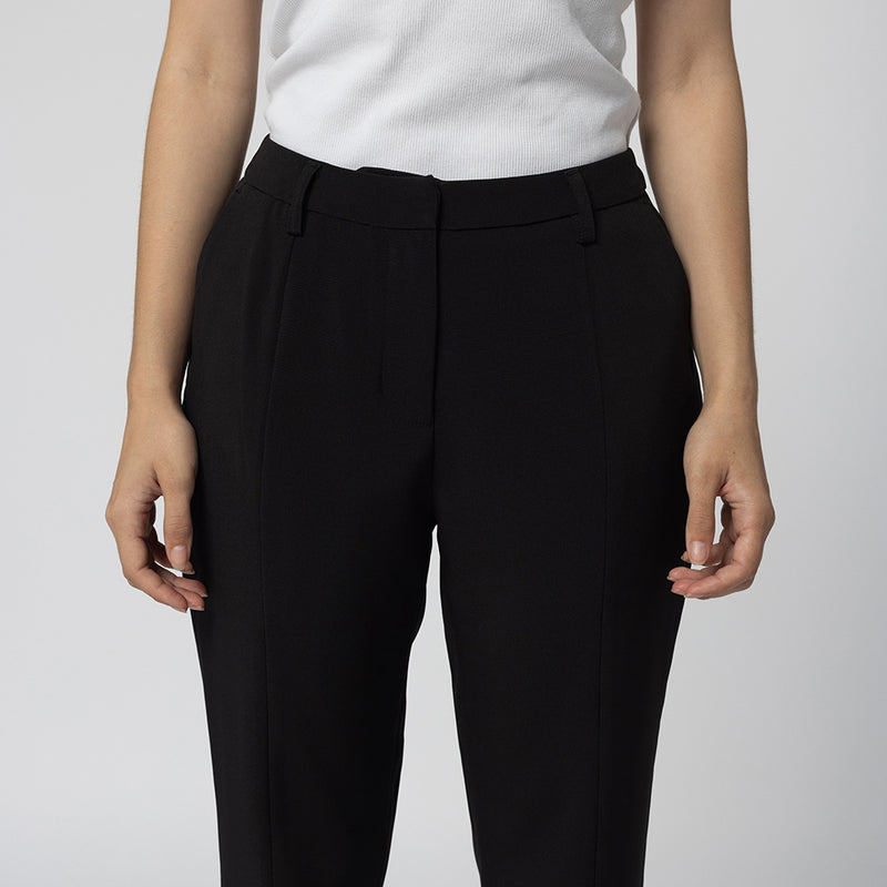 Abbe Zip Cuff Pant - Black