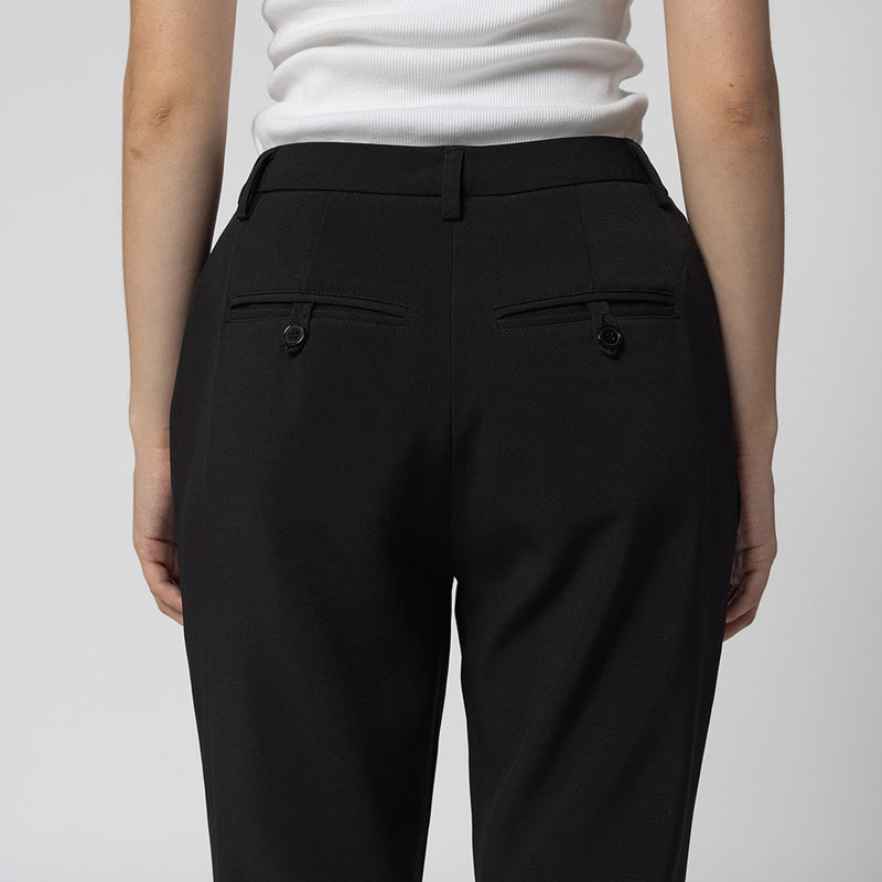 Abbe Zip Cuff Pant - Black