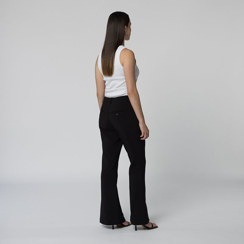 Abbe Zip Cuff Pant - Black