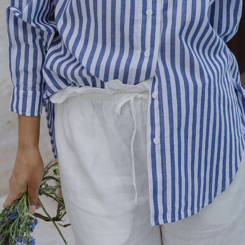 Amy Linen Beach Pant - Ivory