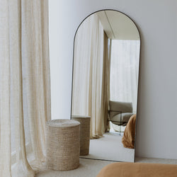 Bjorn Arch Floor Mirror - Black