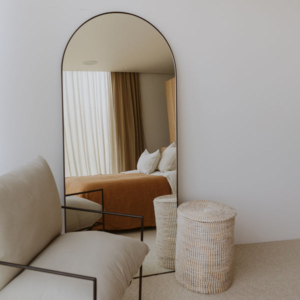 Bjorn Arch Floor Mirror - Black (Ex floor stock)