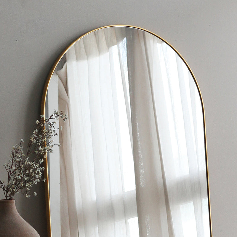 Bjorn Arch Floor Mirror - Brass