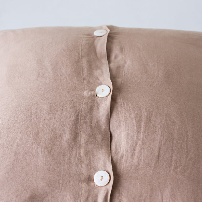 A&C Flax Linen Euro Pillowcase - Cameo