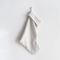 Boucle Christmas Stocking - Ivory