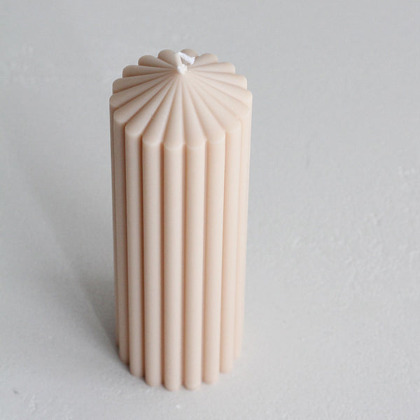 Cirque Pillar Candle - Beige