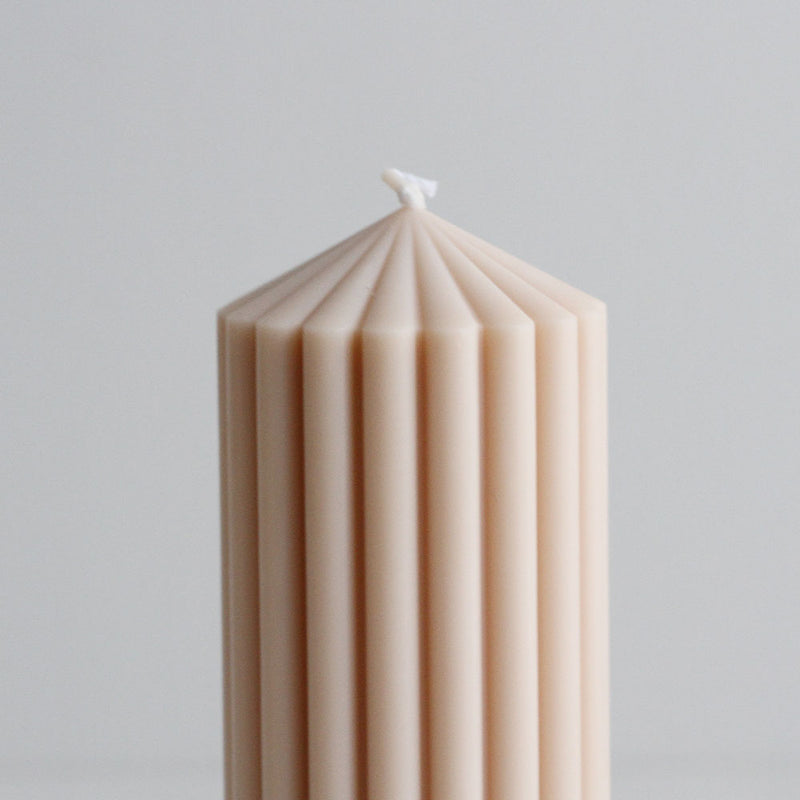 Cirque Pillar Candle - Beige