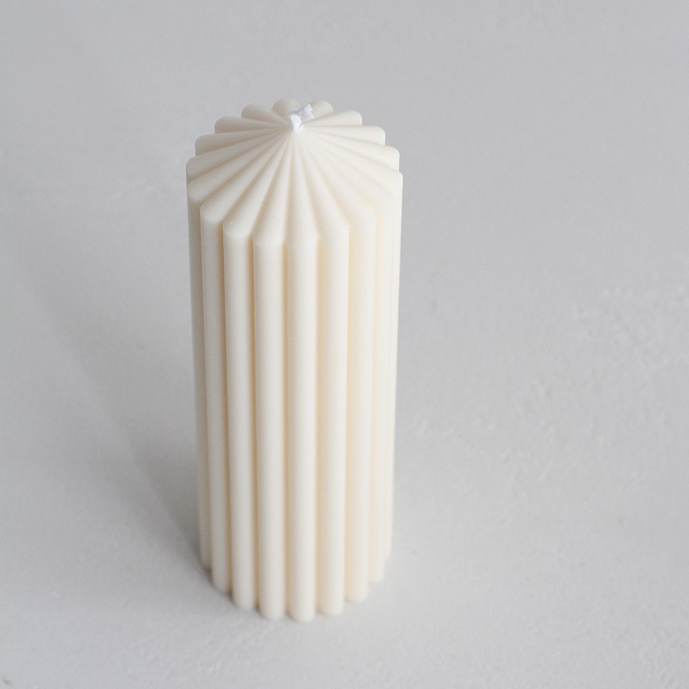 Cirque Pillar Candle - White