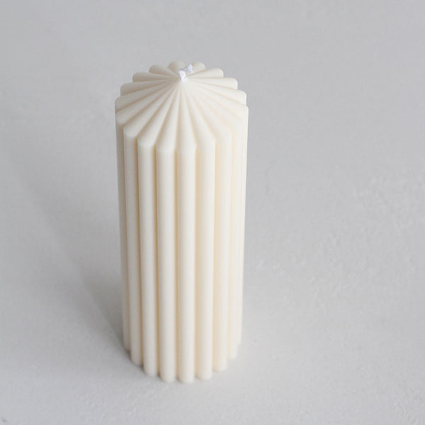 Cirque Pillar Candle - White