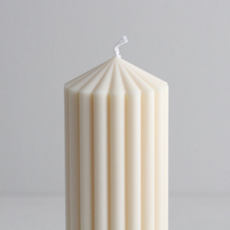 Cirque Pillar Candle - White