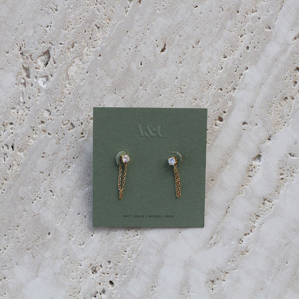 Diamante Chain Studs