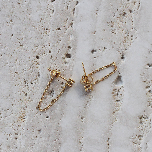 Diamante Chain Studs