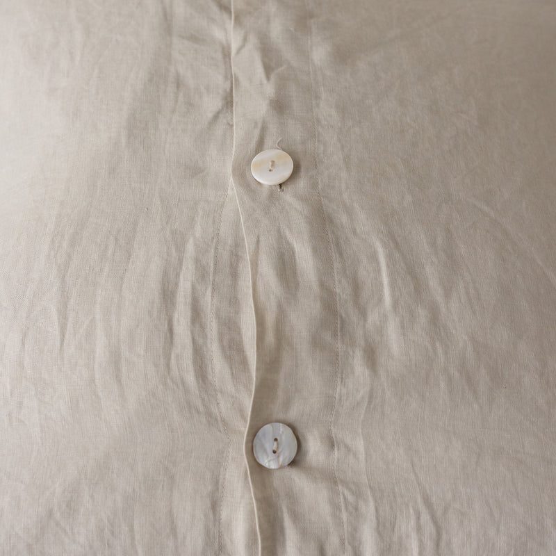 A&C Flax Linen Euro Pillowcase - Dove