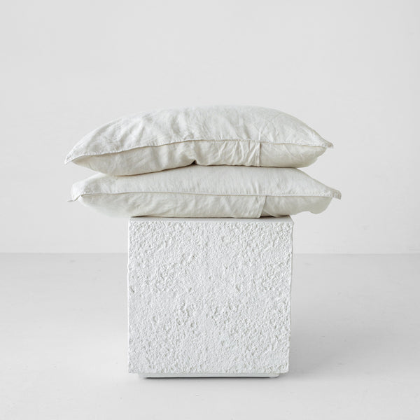 A&C Flax Linen Pillowcases - Dove