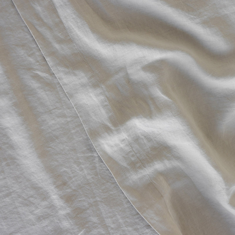 A&C Flax Linen Flat Sheet - Dove