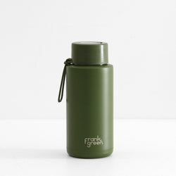 Frank Green Ceramic Reusable Bottle - Khaki 1L