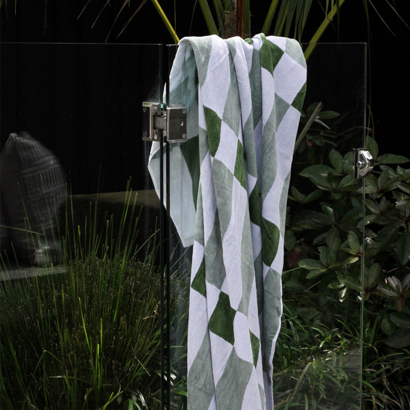 Grid Beach Towel - Sage
