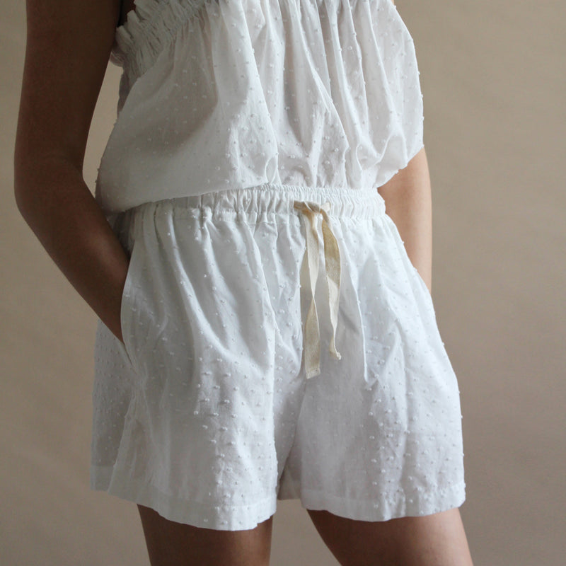 Hail Spot Lounge Shorts - White