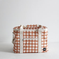 Holiday Picnic Bag - Clay Check