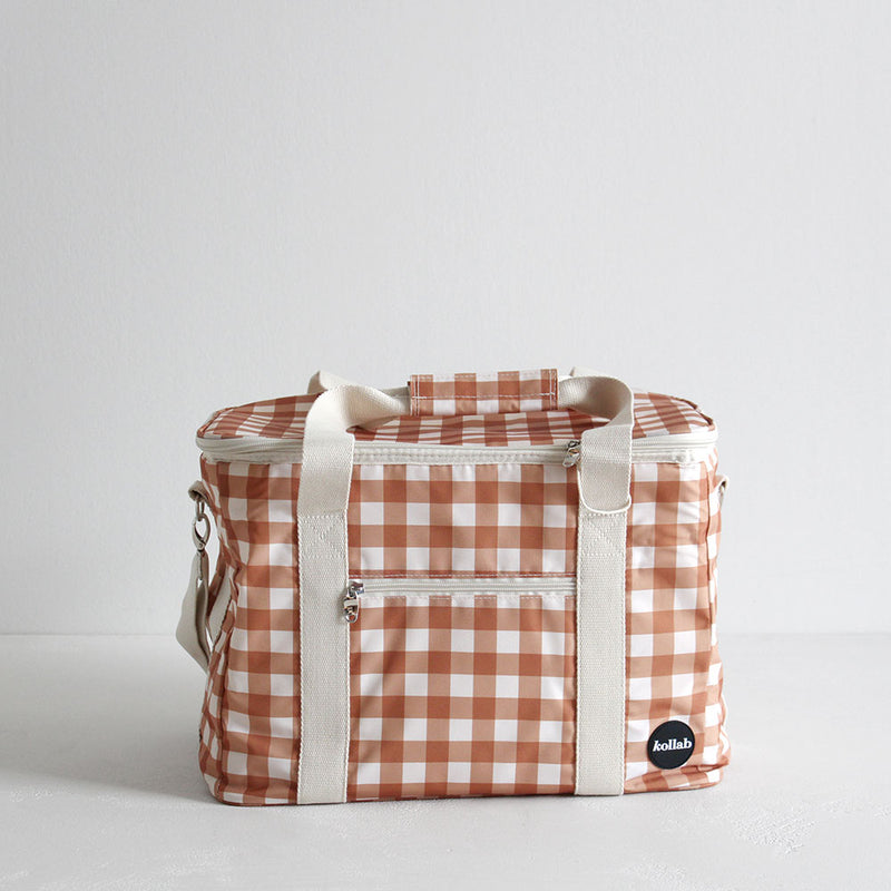 Holiday Picnic Bag - Clay Check