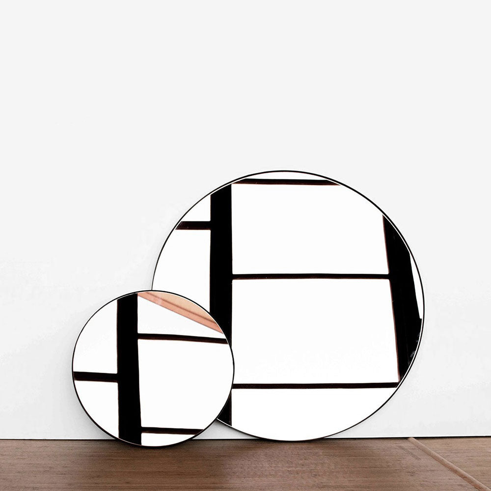 Round Outline Mirror 500mm - Black