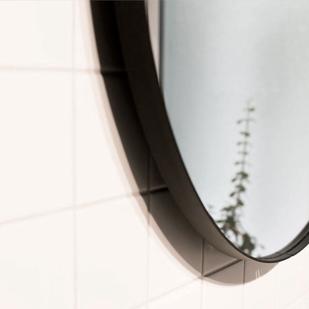 Round Outline Mirror 800mm - Black – A&C Homestore