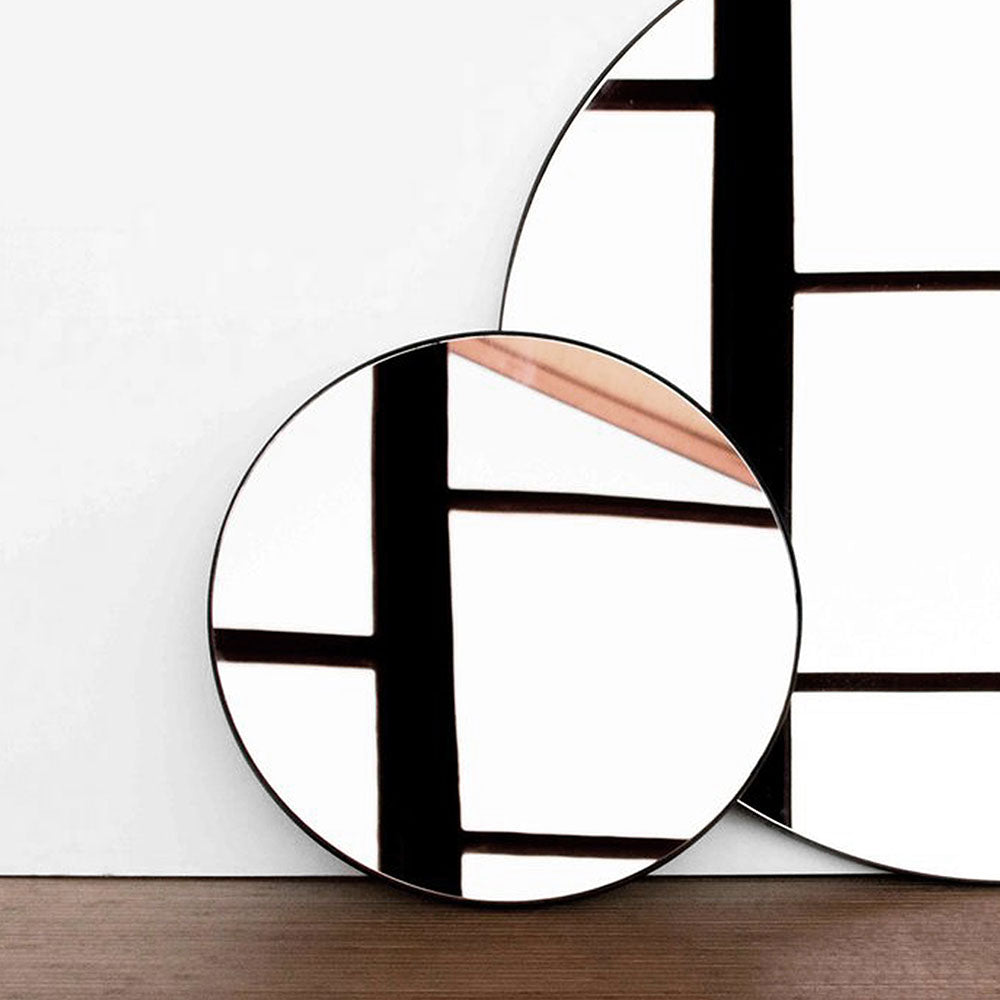 Round Outline Mirror 500mm - Black