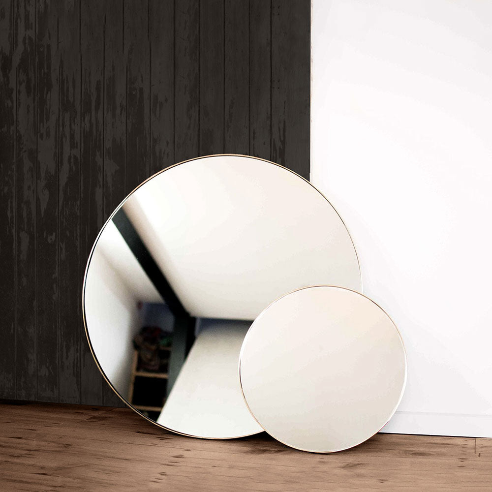 Round Outline Mirror 500mm - Brass