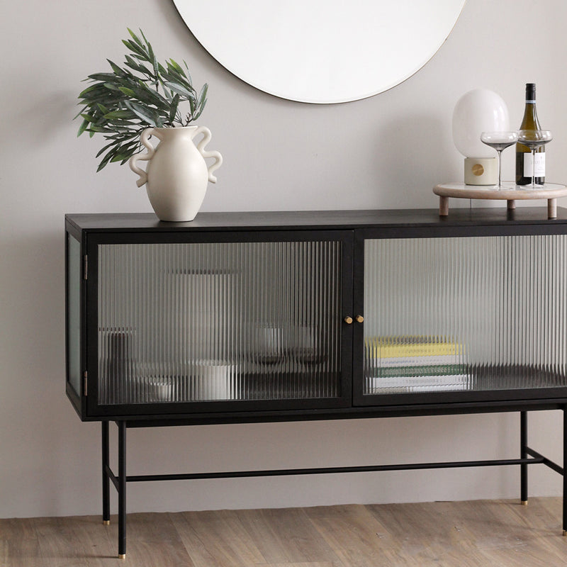 Keanu Fluted Sideboard - Black
