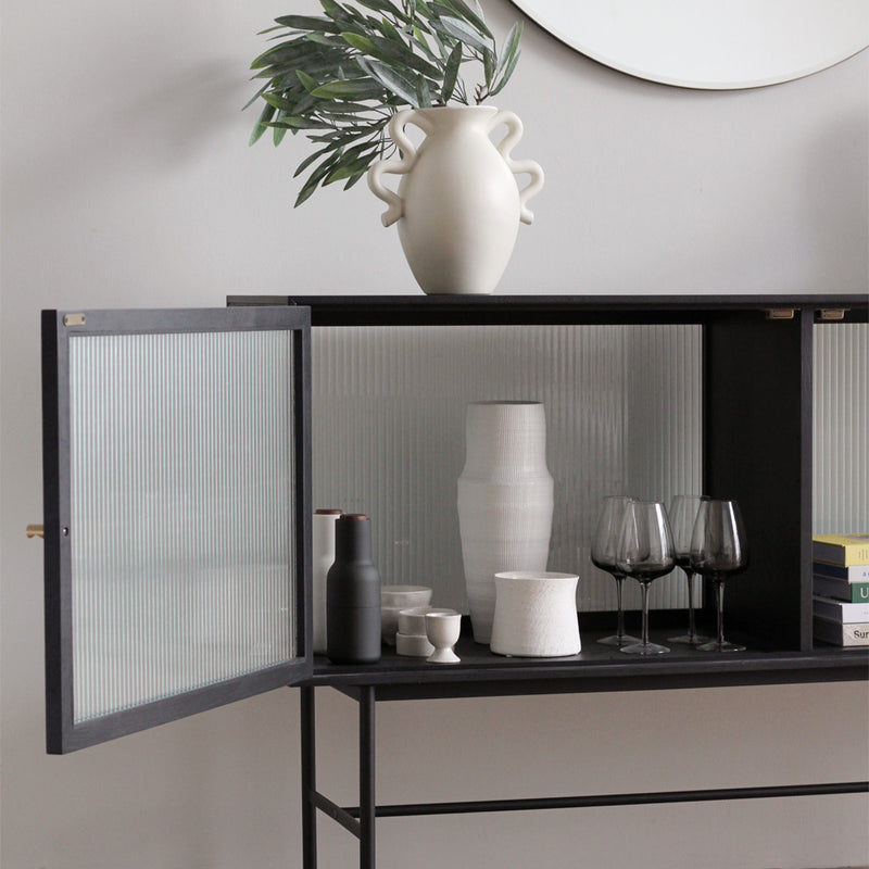 Keanu Fluted Sideboard - Black