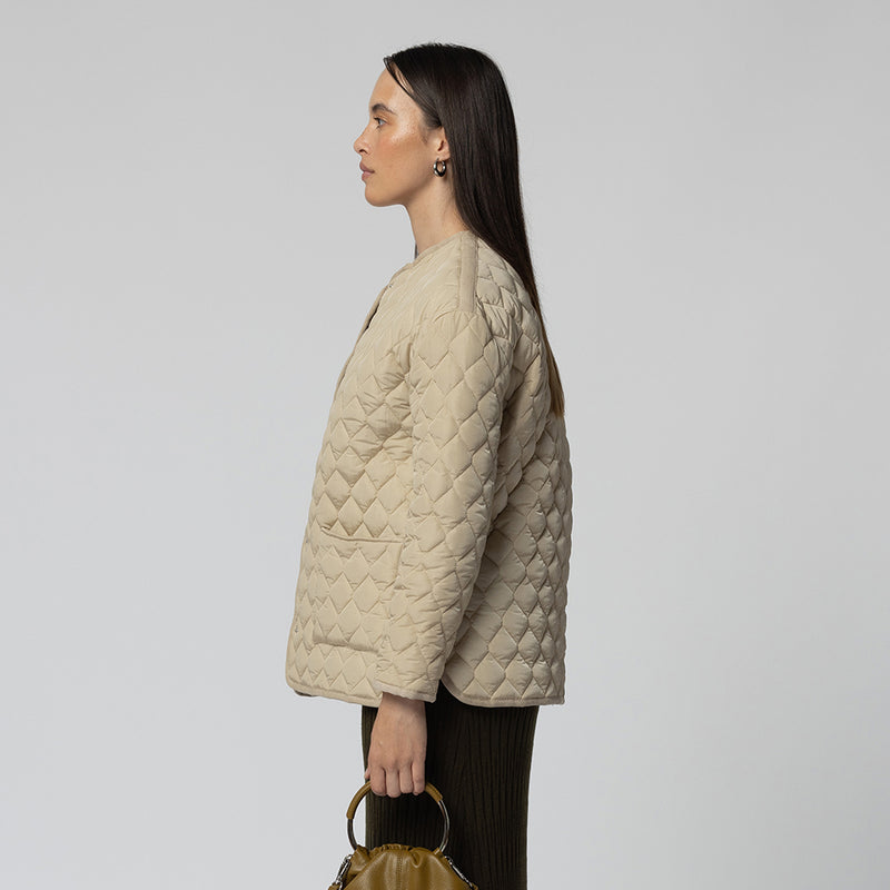 Kerry Quilted Jacket - Ecru