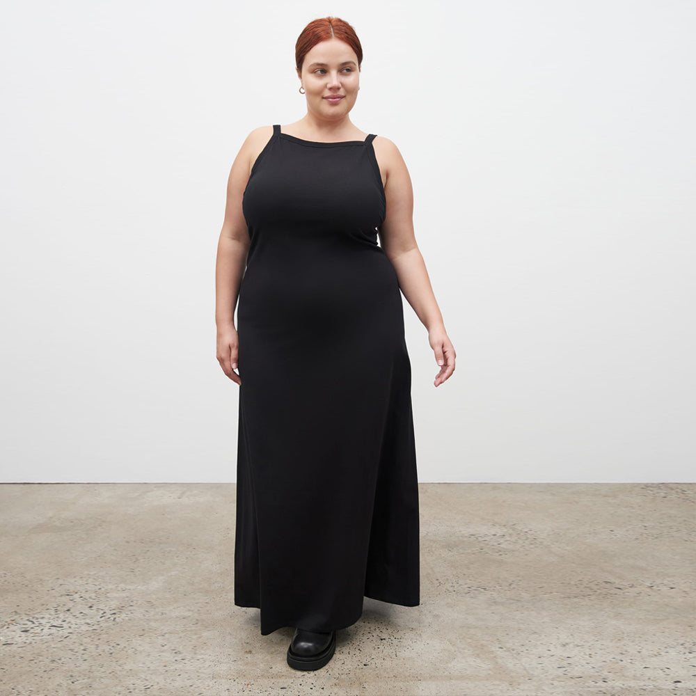 Low Back Dress - Black
