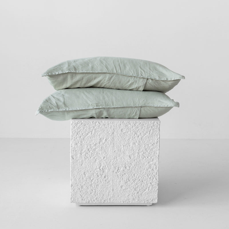 A&C Flax Linen Pillowcases - Laurel