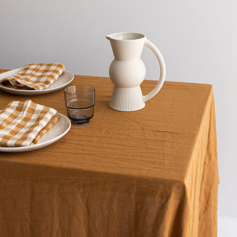 A&C Linen Table Cloth - Toffee