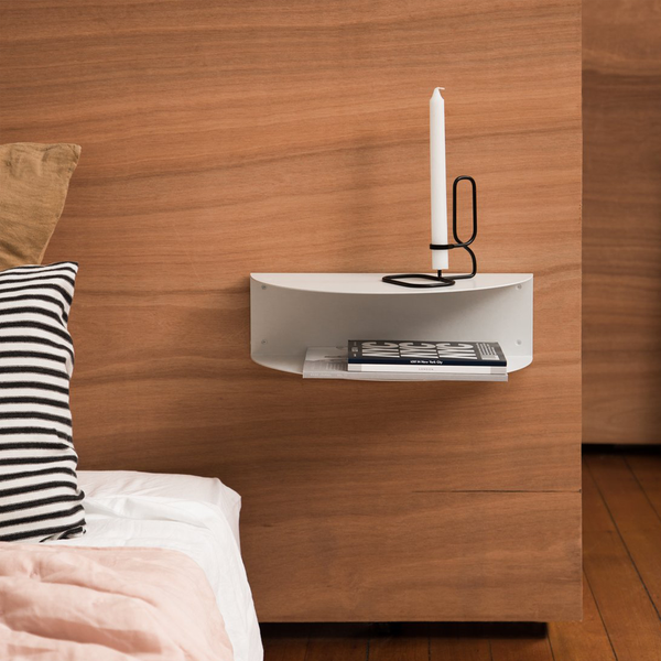 Fold Bedside Table - White