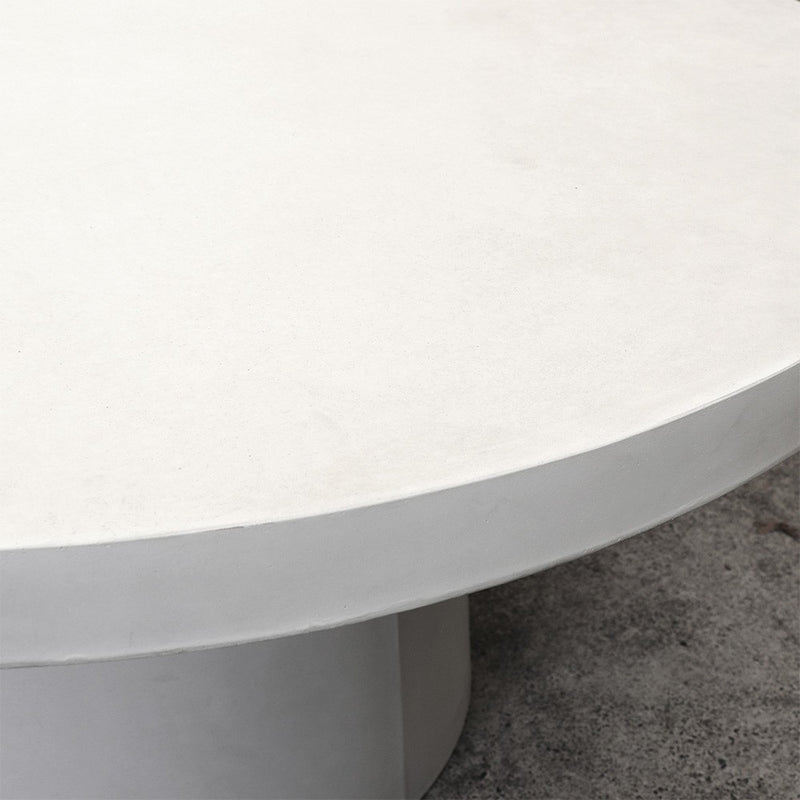 Milano Round Concrete Table - White