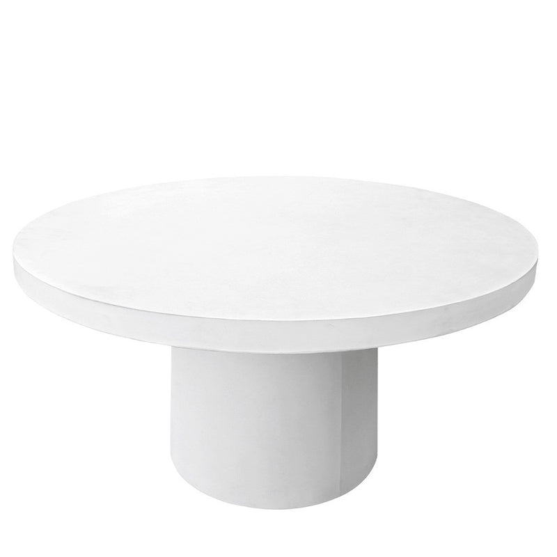 Milano Round Concrete Table - White