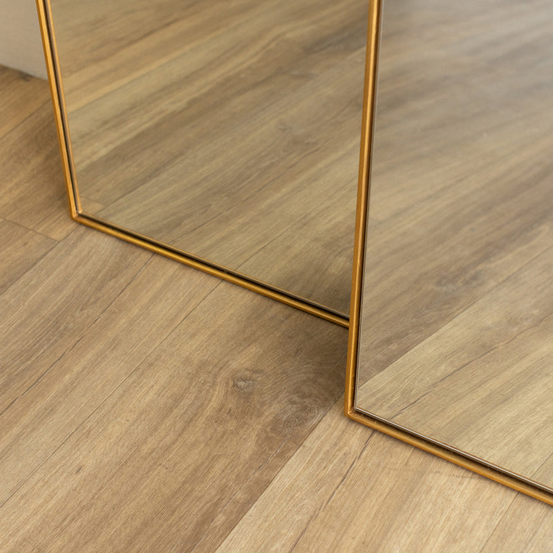 Bjorn Arch Floor Mirror - Brass