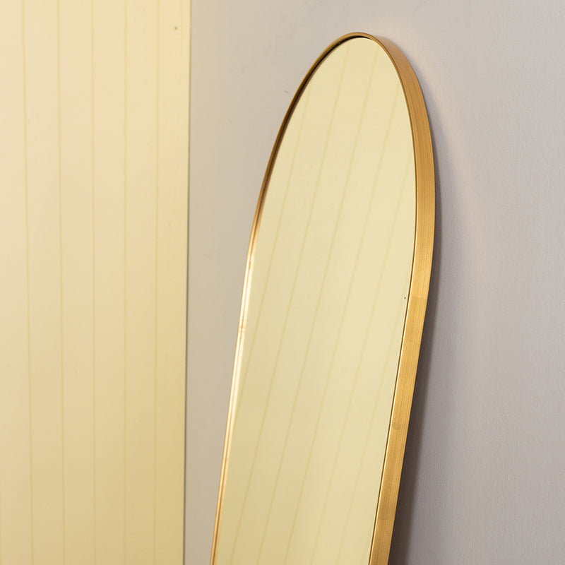 Bjorn Arch Floor Mirror - Brass