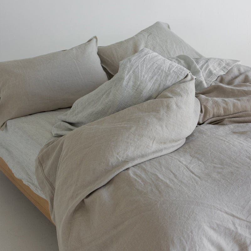 A&C Flax Linen Duvet Cover - Natural