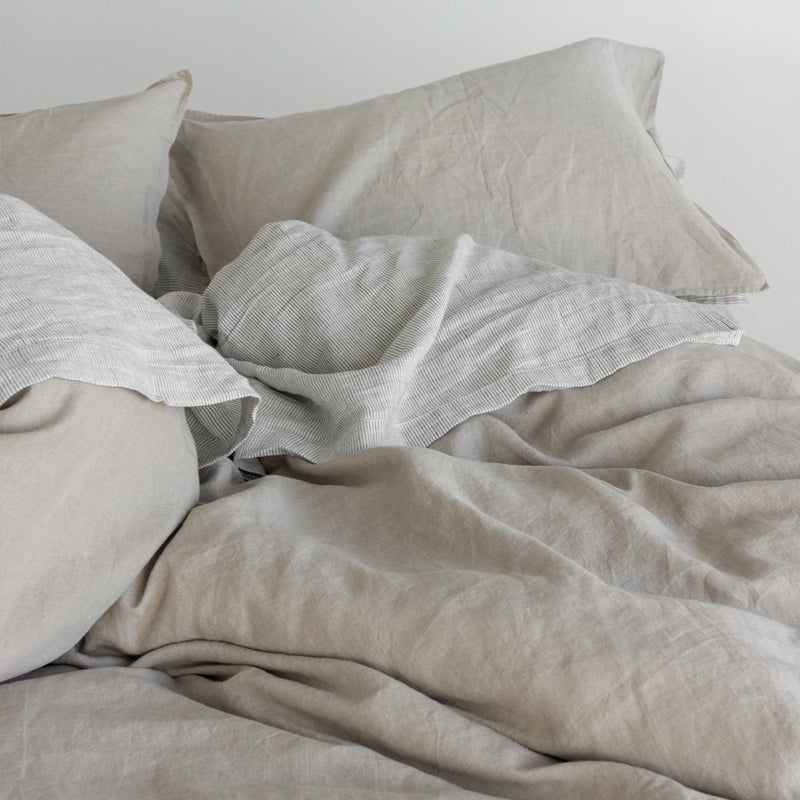 A&C Flax Linen Duvet Cover - Natural