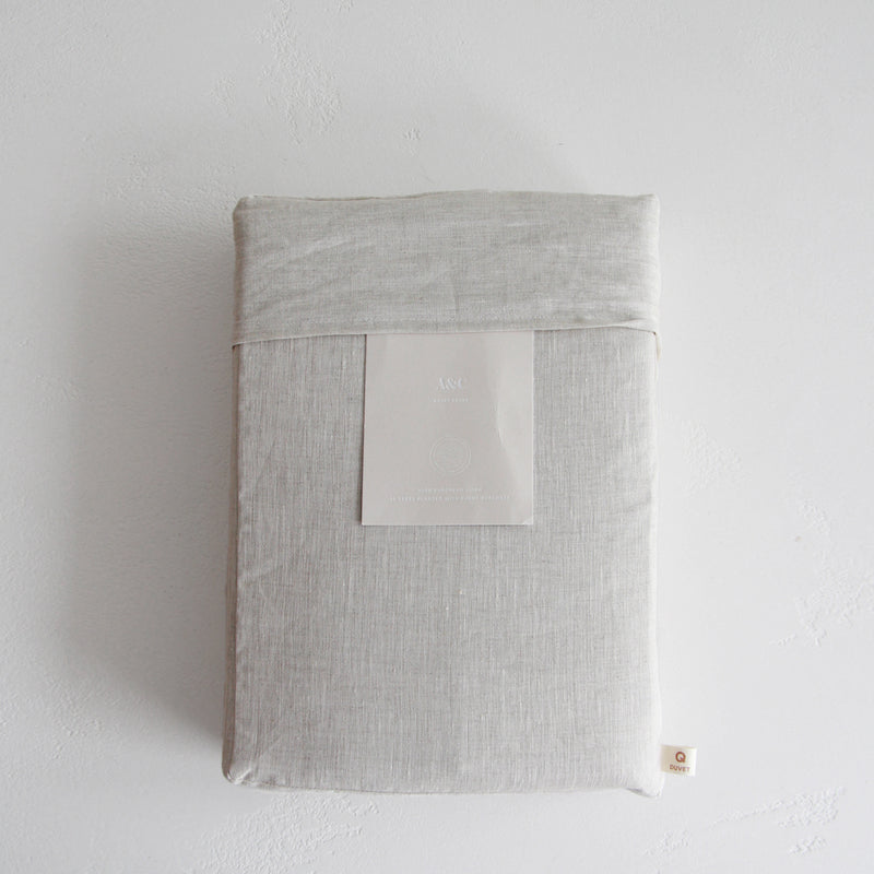 European Linen Duvet Cover - Oatmeal