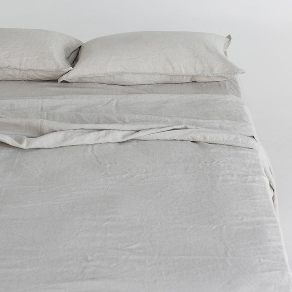 A&C Linen Flat Sheet - Oatmeal