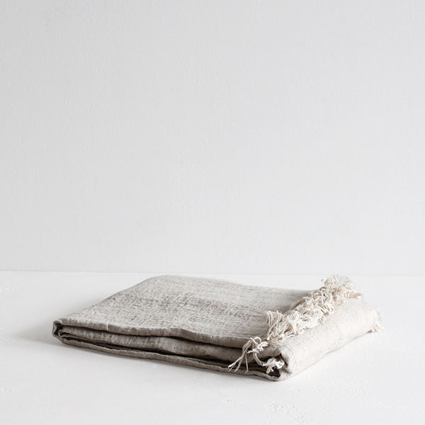 Genoa Linen Throw - Natural